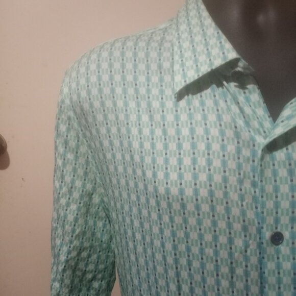 Nat Nast Shirt Men Large L Bowling Silk Cotton Diamond Luxury Originals Button - Picture 6 of 13